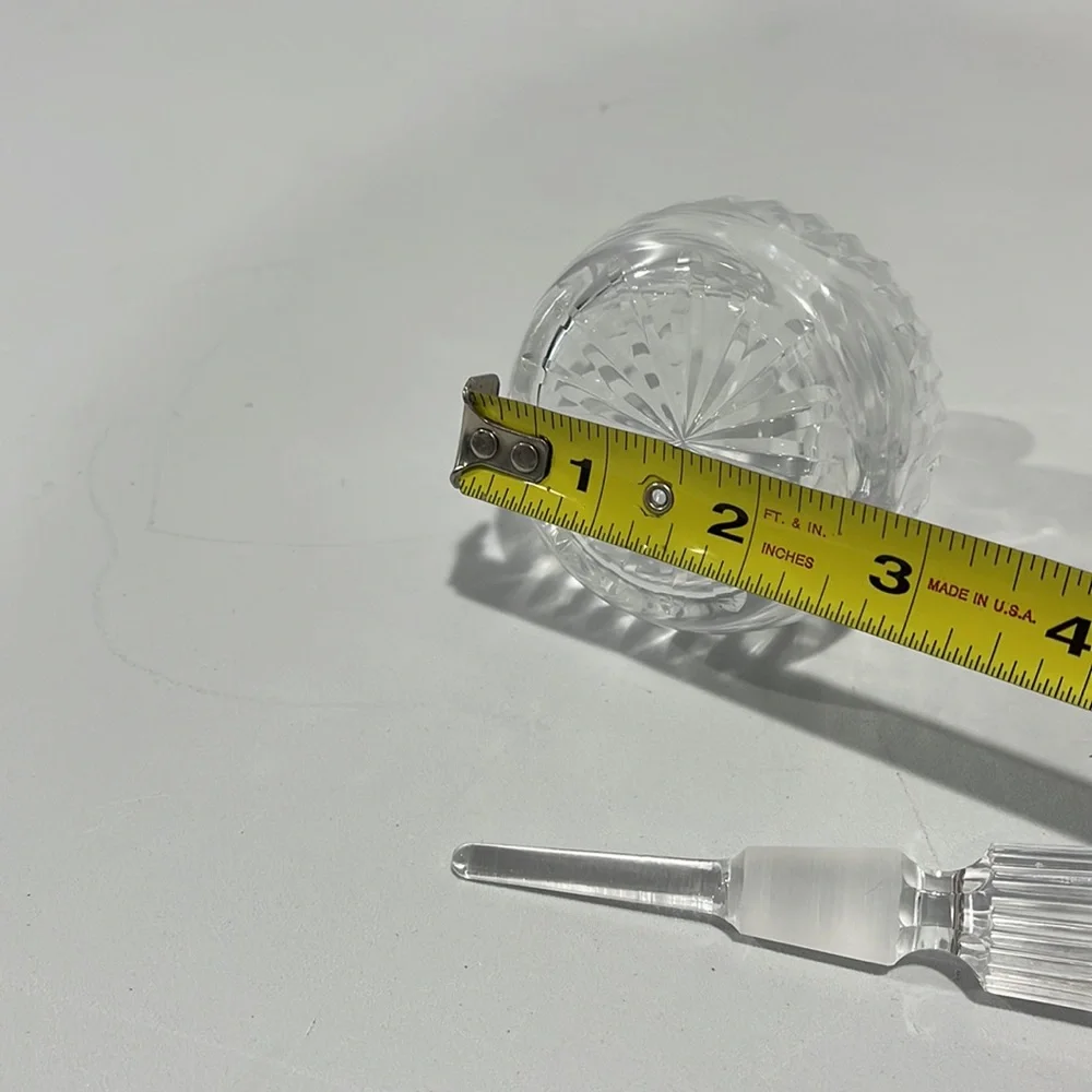 Vintage Waterford Vanity Crystal Perfume Bottle with Beveled Stopper Dauber - Picture 15 of 15